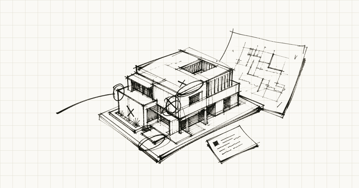 Black sign-pen sketch of a local correction sheet over a live model, keeping feedback in the same model context.