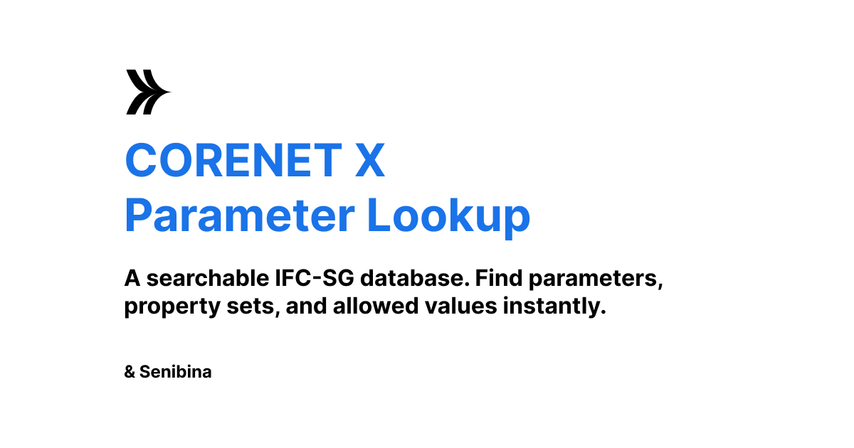 Free CORENET X Parameter Lookup Tool | & Senibina